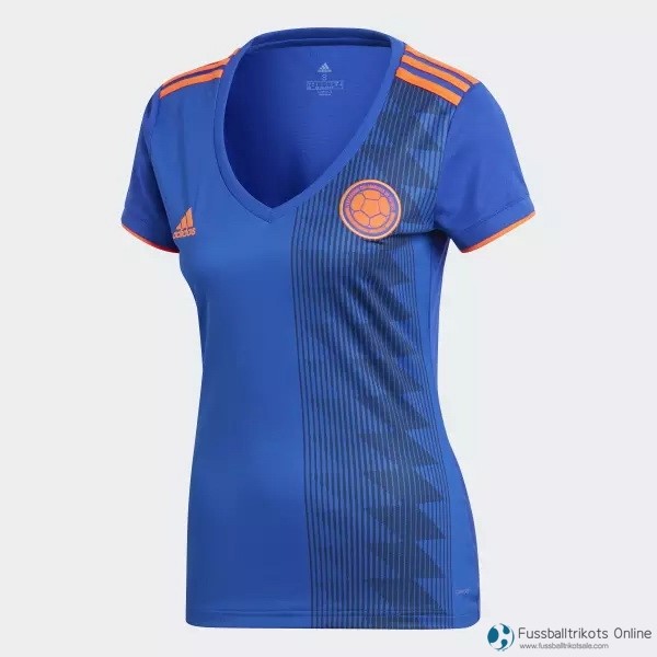 Columbia Trikot Auswarts Damen 2018 Blau Fussballtrikots Günstig